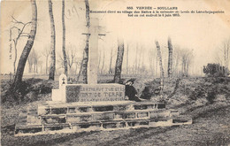 85-SOULLANS- MONUMENT ELEVE AU VILLAGE DES MATTES A LA MEMOIRE DE LOUIS DE LAROCHEJAQUELEIN TUE EN CET ENDROIT 1815 - Soullans
