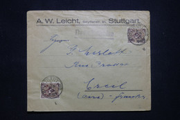 ALLEMAGNE - Enveloppe Commerciale De Stuttgart  Pour La France En 1923 - L 99637 - Cartas