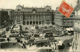 Paris * 8ème * La Gare St Lazare * La Cour De Rome * Tramway Tram Bus Autobus - District 12