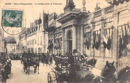 CPA 21 DIJON FETES D'INAUGURATION LE CORTEGE QUITTE LA PREFECTURE (cpa Rare - Dijon