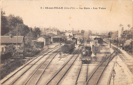 CPA 21 IS SUR TILLE LA GARE LES VOIES - Is Sur Tille