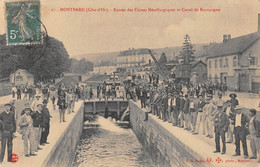 CPA 21 MONTBARD ENTREE DES USINES METALLURGIQUES ET CANAL DE BOURGOGNE - Montbard