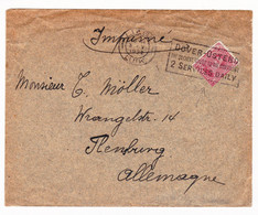 Lettre 1922 Liège Liuk Belgique Imprimé Cachet Dover Ostend 2 Services Daily Hamburg Deutschland Léon GERNAY - 1915-1920 Albert I