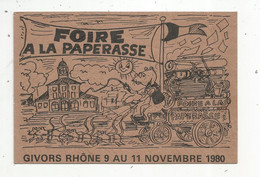 Cp, Bourses & Salons De Collections, Foire à La Paperasse ,Givors ,Rhone , 1980 ,illustrateur G. Millon , Vierge - Bourses & Salons De Collections