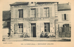 02 - VIERZY   - Café -restaurant Leulière-  (FR02-30 )  - Superbe -voir Scans Recto Verso - Autres & Non Classés