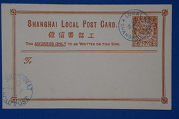 U14 CHINA BELLE CARTE RARE 1913 +POSTE LOCALE SHANGAI MUNICIPALITY+CHINE - Brieven En Documenten