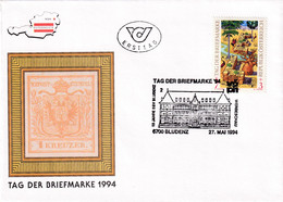 A8394- ERSTTAG NATIONAL STAMPDAY 1994 BLUDENZ REPUBLIC OSTERREICH AUSTRIA USED STAMP ON COVER - Lettres & Documents