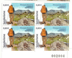 AND.ESP. Senderismo En Andorra / Hiking In Andorra / Randonnées.  Bloc De 4 ** 2021 Numéroté - Ungebraucht