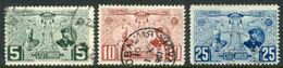 BULGARIA 1907 20th Anniversary Of Accession Used.  Michel 66-68 - Oblitérés