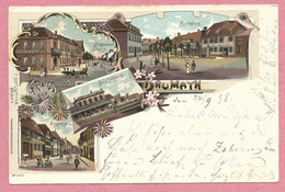 67 - GRUSS Aus BRUMATH - Litho Couleur Multivues - Bahnhof - Gare - Hagenauer Strasse - Oststrasse - Marktplatz - Brumath