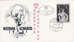 A8383- WELTBANK KONGRESS 1961, ERSTTAG, LINZ 1961 REPUBLIK OESTERREICH AUSTRIA USED STAMP ON COVER - Briefe U. Dokumente