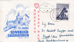 A8384- SONNBLICK OBSERVATORIUM ERSTTAG 1886-1961, LINZ 1961 REPUBLIK OESTERREICH USED STAMP ON COVER - Brieven En Documenten