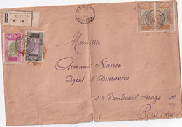 GUINEE 1933 LETTRE RECOMMANDEE DE KINDIA AVEC CACHET ARRIVEE  PARIS - Lettres & Documents