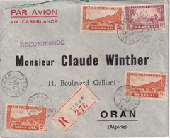 SENEGAL 1938 PLI AERIEN RECOMMANDE DE DAKAR - Lettres & Documents