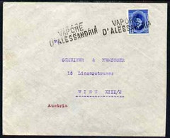 Egypt 1925c Ship Cover To Vienna, Austria Bearing Fuad 15m Cancelled By Straight Line VAPORE D'ALESSANDRIA Cachet In Bla - Neufs