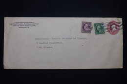 ETATS UNIS - Entier Postal Commercial + Compléments Dont Perforé De Philadelphia Pour La France En 1918  - L 99742 - 1901-20