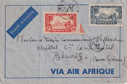 SENEGAL 1939 PLI AERIEN DE DAKAR - Lettres & Documents