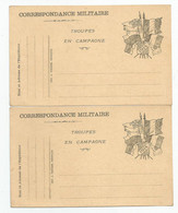 Carte De Franchise Militaire Troupes En Campagne 1914 Lot 2 Cpa - Storia Postale