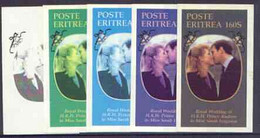 Eritrea 1986 Royal Wedding Imperf Souvenir Sheet (160s) Progressive Proofs, Comprising Single Colour, 2-colour, Two X 3- - Erythrée