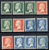 France 1923 Pasteur Complete Set Of 12 Mounted Mint Or Unmounted, SG 396-400d - Sonstige & Ohne Zuordnung