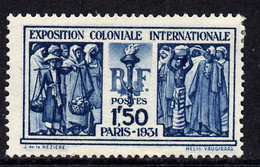 France 1930-31 Int Colonial Exn Top Value 1f50 Blue (Fr Colonies) Mounted Mint, SG 492 - Sonstige & Ohne Zuordnung
