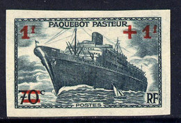 France 1941 Seamen's Dependents Relief Fund 1f+2f Imperf In Issued Colours Mounted Mint Yv 502 As SG 708 - Andere & Zonder Classificatie