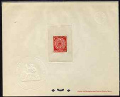 French Guiana 1947 Postage Due 4f Rose-red Epreuves Deluxe Proof Sheet In Issued Colour With Official French Colonies Im - Autres & Non Classés