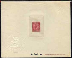 French Guiana 1947 Postage Due 10c Carmine Epreuves Deluxe Proof Sheet In Issued Colour With Official French Colonies Im - Altri & Non Classificati