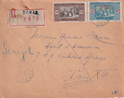SENEGAL 1934 LETTRE RECOMMANDE DE DAKAR AVEC CACHET ARRIVEE PARIS - Lettres & Documents
