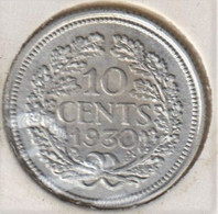 @Y@    Nederland  10   Cent   Wilhelmina 1933      (5260) - 10 Cent