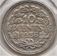 @Y@    Nederland  10   Cent   Wilhelmina 1936      (5263) - 10 Cent