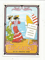 Cp, Bourses & Salons De Collections, II E Salone Internazionale Delle Cartoline D'epoca , Italie,Riccione ,1986 , Vierge - Bourses & Salons De Collections
