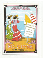 Cp, Bourses & Salons De Collections, II E Salone Internazionale Delle Cartoline D'epoca , Italie,Riccione ,1986 , Vierge - Collector Fairs & Bourses