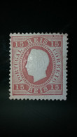 D.LUIS I - FITA DIREITA -15 RÉIS - P.PORCELANA - DENT 12 3/4 - Unused Stamps
