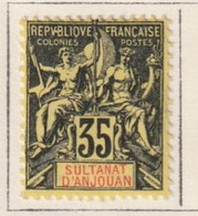 Anjouan N° 17 Avec Charniére * - Unused Stamps