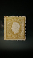 D.LUIS I - FITA DIREITA - 10 RÉIS - P.LISO - DENT 12 3/4 - Unused Stamps