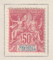 Anjouan N° 11  Avec Charniére * Une Dent Courte Angle - Unused Stamps