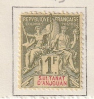 Anjouan N° 13  Avec Charniére * Une Dent Courte Angle - Unused Stamps