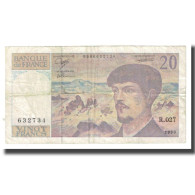 France, 20 Francs, Debussy, 1990, TB+, Fayette:66bis.01.A27, KM:151h - 20 F 1980-1997 ''Debussy''