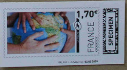 Ti02-02 : SPECIMEN -  Globe Terrestre 1.70 €  + Terre 27.16 € (autoadhésifs / Autocollants) - Especimenes