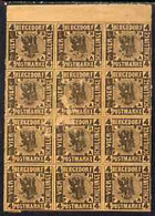 Germany - Bergedorf 1861-67 4s Imperf Forgey Block Of 12 (3x4) Unused, Some Surface Damaged But Most Attractive With FAL - Bergedorf