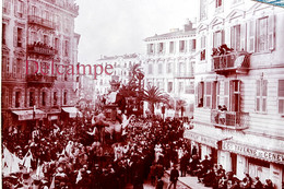 Photographie : Carnaval / Cavalcade De NICE En 1913 - Monsieur Carnaval - La Grande Taverne De Genève - Places