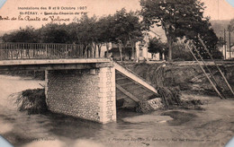 07 /SAINT PERAY / INONDATIONS 1907 / LA ROUTE DE VALENCE /  PONT DU CHEMIN DE FER / COINS COUPES - Saint Péray