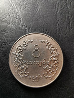 ❤️ 1956 Large Coin 1 Kyat Uncirculated With Security Edge - Read Text Below - Birmania