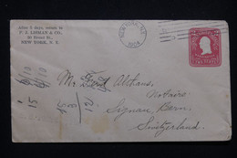 ETATS UNIS - Entier Postal Commercial De New York Pour La Suisse En 1904 Par Le S/S Philadelphia - L 99789 - 1901-20