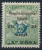 ** Nyugat-Magyarország II. 1921 Arató 50f Bodor Vizsgálójellel - Altri & Non Classificati