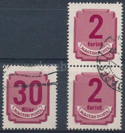 O 1950 Forint-fillér Portó 30f "flllér" Lemezhiba és 2Ft Pár Eltömődött "o" - Sonstige & Ohne Zuordnung