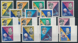 ** 1965 Űrkutatás Sor, Space Research Set Mi 440-447 A + B - Altri & Non Classificati