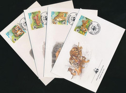 ** 1984 WWF: Tigris Sor Mi 706-709 + 4 FDC - Other & Unclassified