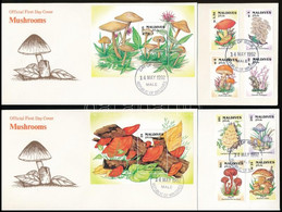 1992 Gomba Sor Mi 1728-1735 + Blokksor Mi 231-232 4 Db FDC-n - Sonstige & Ohne Zuordnung